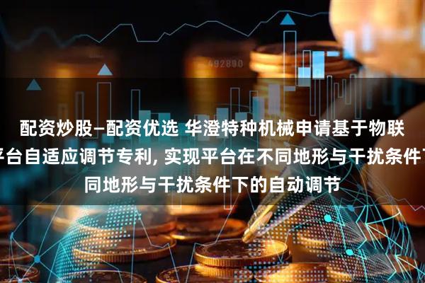 配资炒股—配资优选 华澄特种机械申请基于物联网高空作业平台自适应调节专利, 实现平台在不同地形与干扰条件下的自动调节