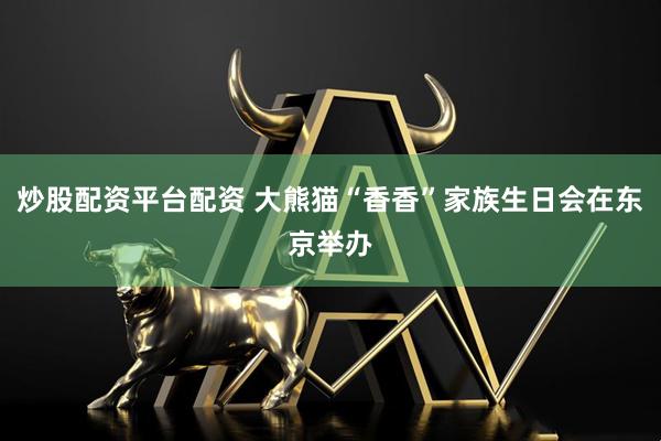 炒股配资平台配资 大熊猫“香香”家族生日会在东京举办