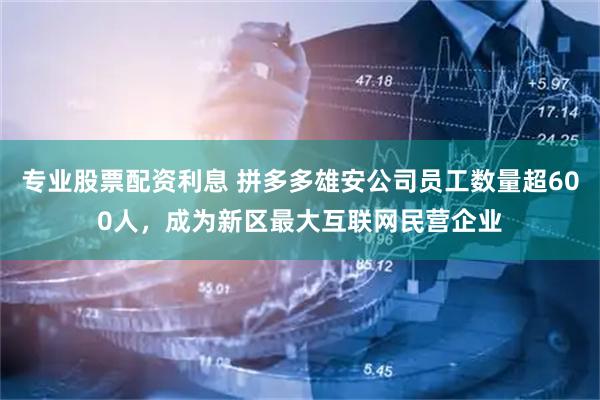 专业股票配资利息 拼多多雄安公司员工数量超600人，成为新区最大互联网民营企业
